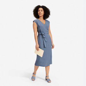 Everlane Japanese GoWeave Sleeveless Wrap Dress